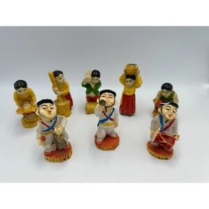Hand-Painted Resin Figures Village/Farm Women/Band Asian/Japan 8Cm Resin Statues